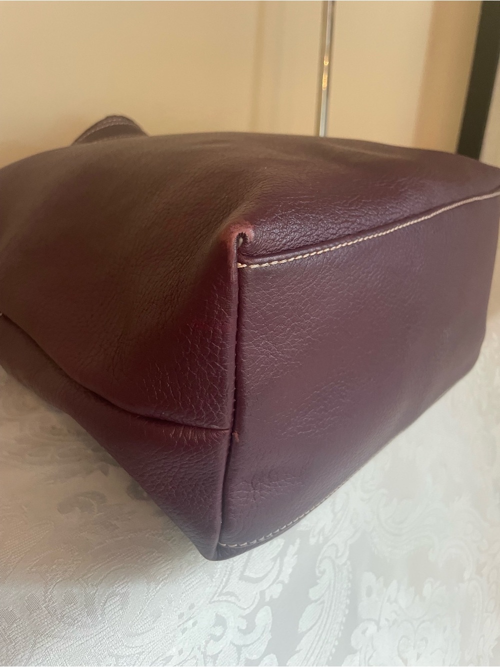 Dooney & Bourke Gracie Plum Pebbled Leather Hobo Shoulder Bag - Picture 9 of 11